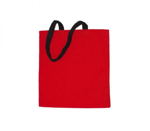 Bavlnená taška Standard červená s čiernymi ušami